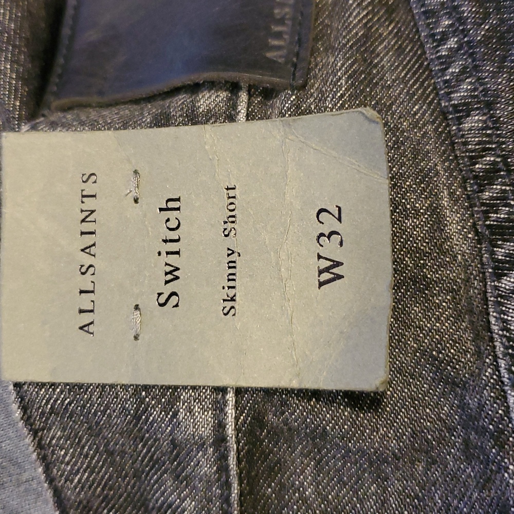 All Saints Switch Skinny Raw Hem Denim Shorts Size 32 NWT'S - Picture 11 of 13
